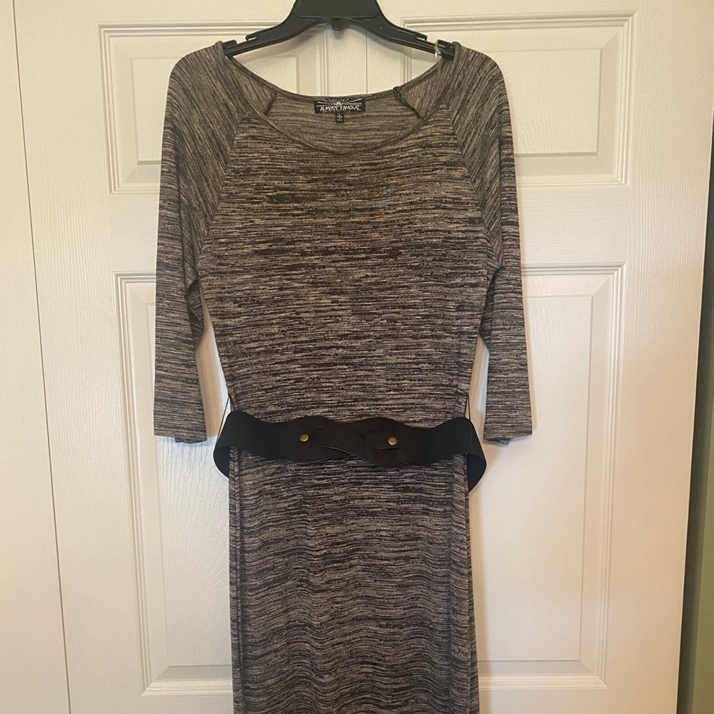 Woman’s mid-length sweater dress